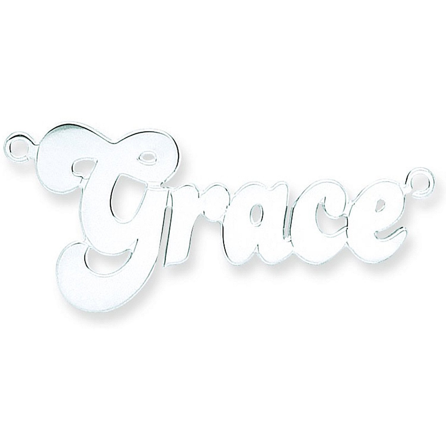 Silver Large Banana Split Style Nameplate with 16"/18"/20" Chain - Fine Necklace - Certified – Luxury Jewellery by Imp